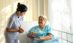 elderly woman smiling