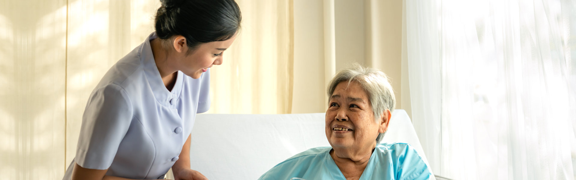 elderly woman smiling